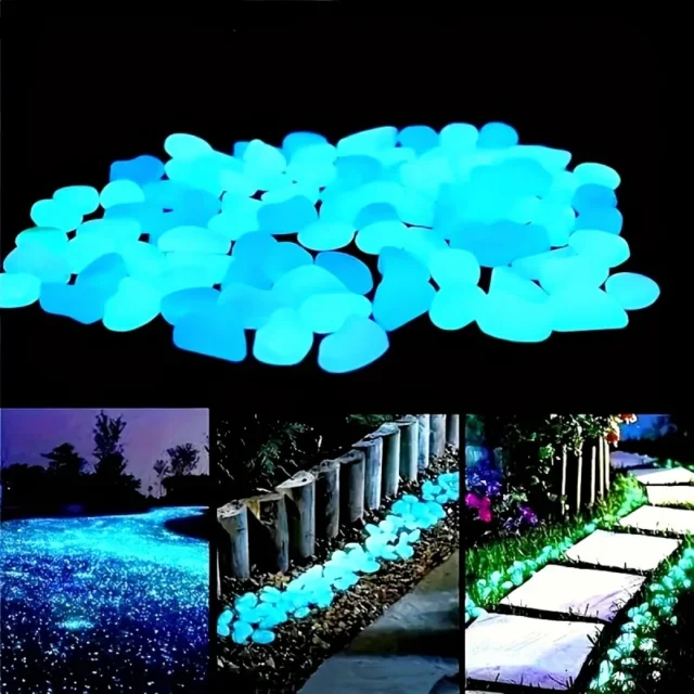 piedras luminosas resina - Guijarros luminosos de resina — 100 piezas
