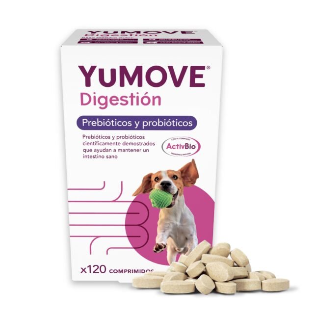 Yumove Probióticos Y Prebióticos para Perros, 120 Comprimidos ActivBio