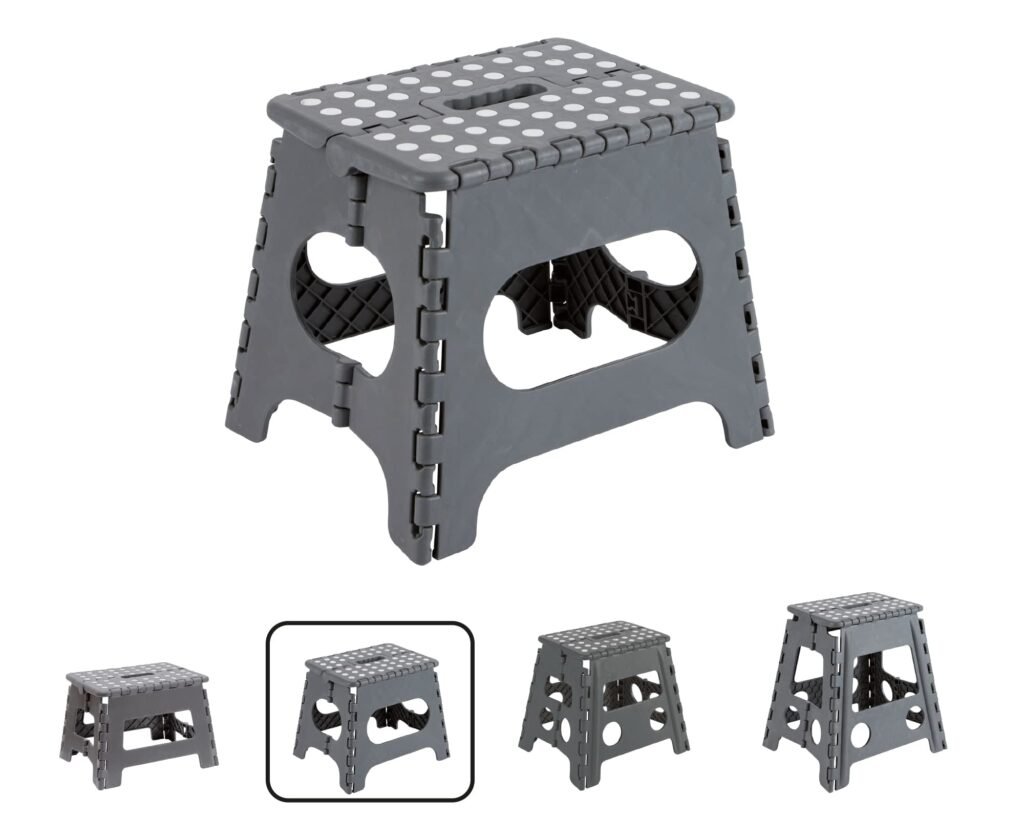 ARREGUI TB-027-G Taburete Plegable Cocina o Baño, Escalera Pequeña, Taburete Infantil