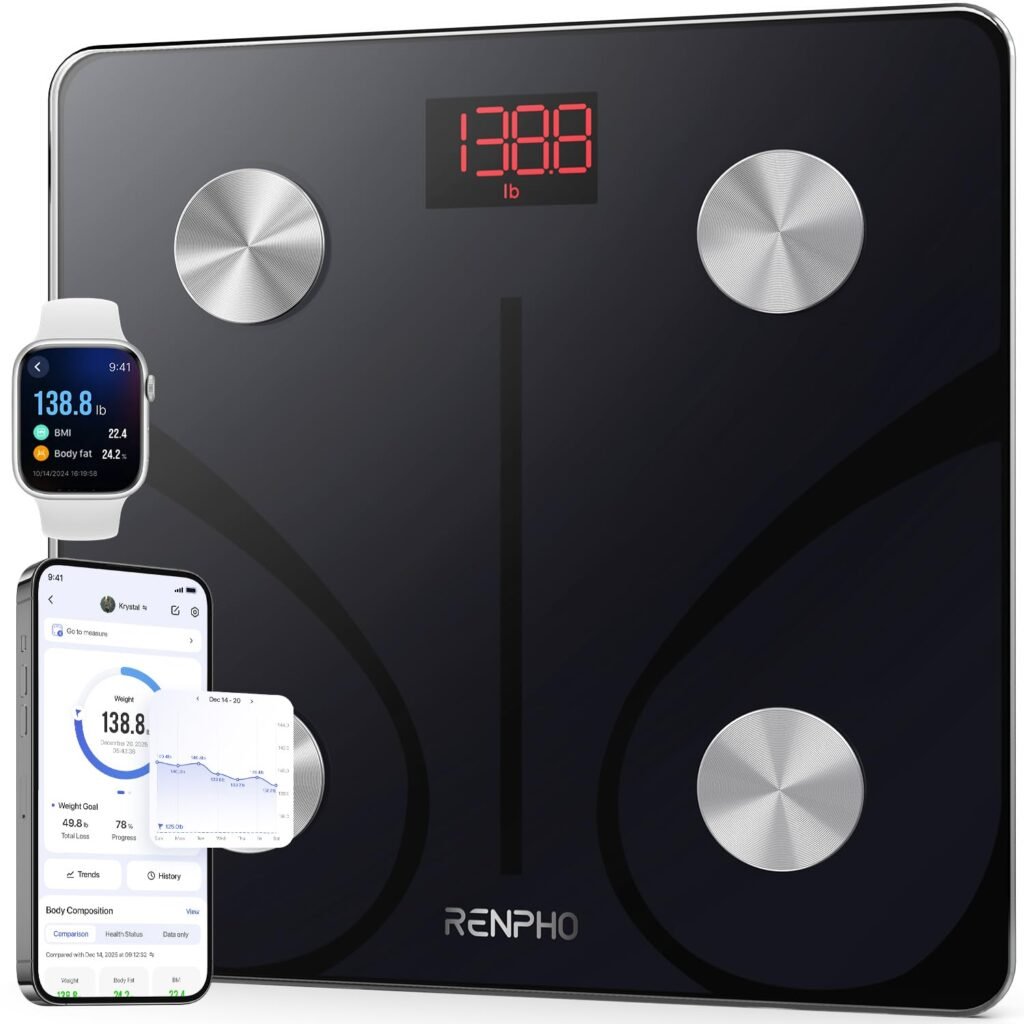 RENPHO Bascula Grasa Corporal y Muscular con App, 13 Métricas, Elis 1