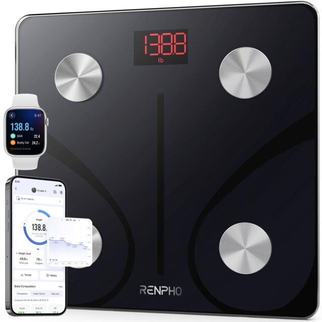 RENPHO Bascula Grasa Corporal y Muscular con App, 13 Métricas, Elis 1