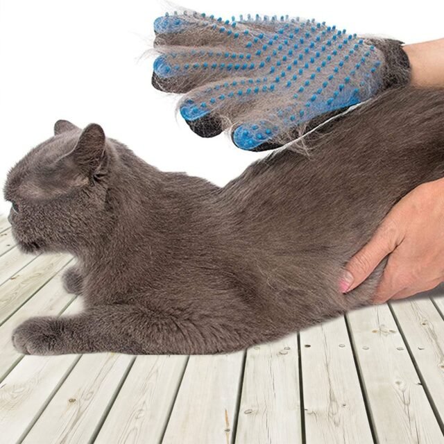 Guantes Gato Cepillo De Aseo para Eliminar El Pelo de Mascotas Guantes De ，Perros y Gatos