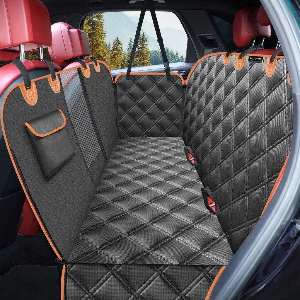 KYG Funda Perros Coche Cubierta de Asiento para Mascota Impermeable y Resistente