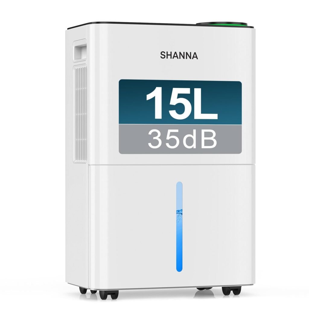 SHANNA Deshumidificador 15L Para Hogar, Hasta 40m²