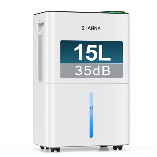 SHANNA Deshumidificador 15L Para Hogar, Hasta 40m²