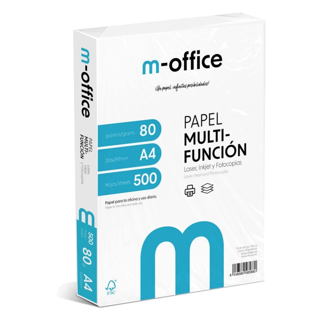 Paquete Folios A4 80gr, Paquete de 500 hojas