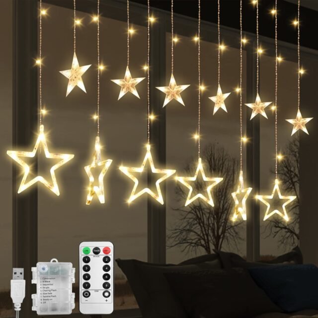 Jsdoin Cortina de luces con 12 Estrella
