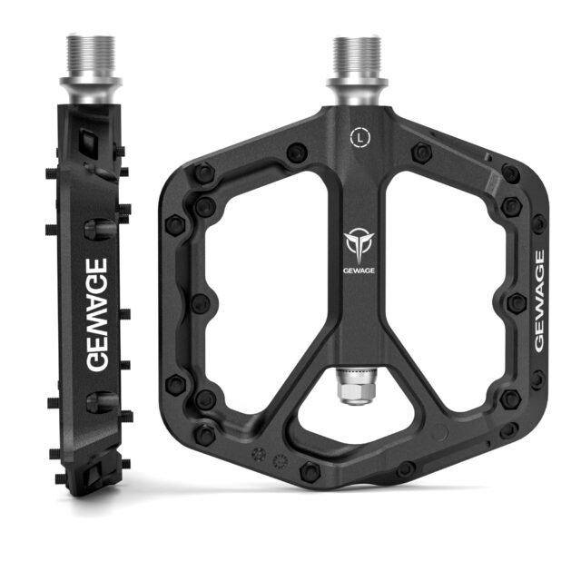 GEWAGE Pedales de Bicicleta de montaña, Fibra de Nailon MTB Antideslizantes, 9/16 "
