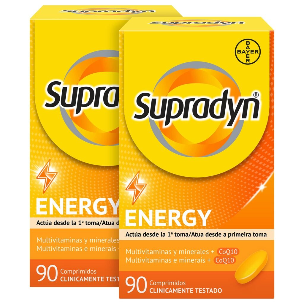 Supradyn Energy 180 Comprimidos con 13 vitaminas,9 minerales y Coenzima Q10