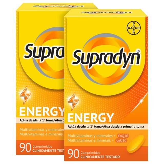 Supradyn Energy 180 Comprimidos con 13 vitaminas,9 minerales y Coenzima Q10