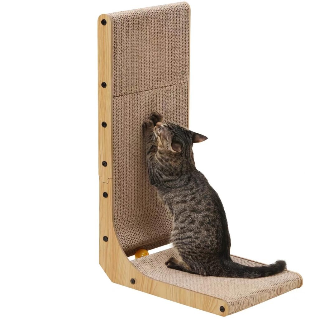 FUKUMARU Rascador para Gatos de 68 cm de Altura, rascador Vertical en Forma de L