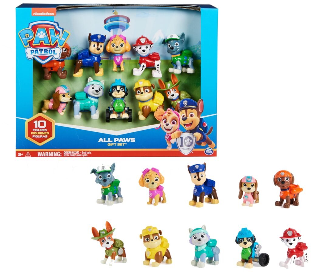 Paw Patrol Patrulla Canina Pack 10 Figuras Coleccionables Juguetes +3 años