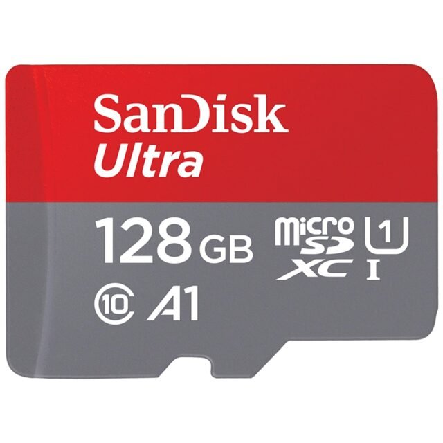 SanDisk 128GB Ultra, Tarjeta de memoria microSDXC, hasta 140 MB/s + adaptador SD