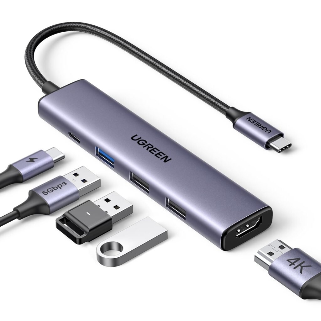 UGREEN Revodok 105 Hub USB C 5 en 1 Adaptador de USB-C a HDMI