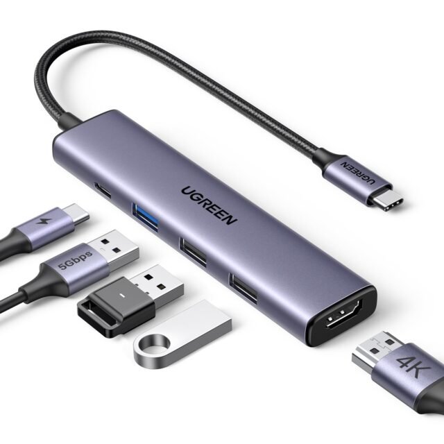 UGREEN Revodok 105 Hub USB C 5 en 1 Adaptador de USB-C a HDMI