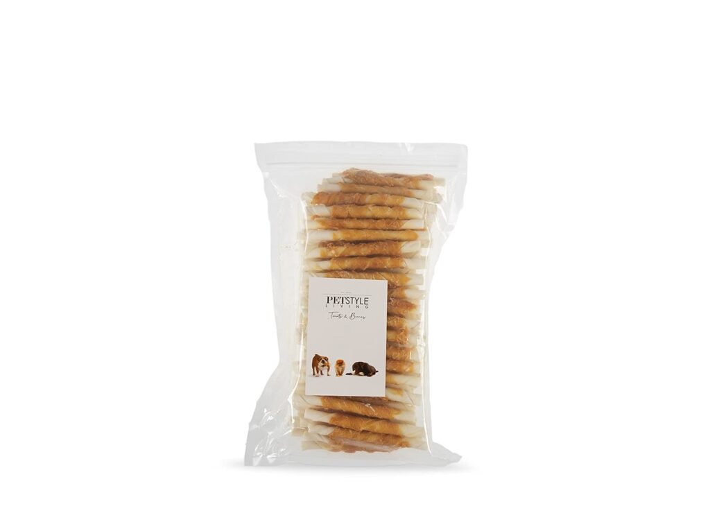 Palitos para Masticar con Pollo - Snacks para Perros - 12,5 cm - Pack 100 Unidades