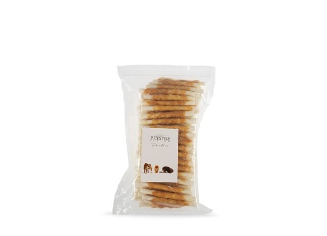 Palitos para Masticar con Pollo - Snacks para Perros - 12,5 cm - Pack 100 Unidades