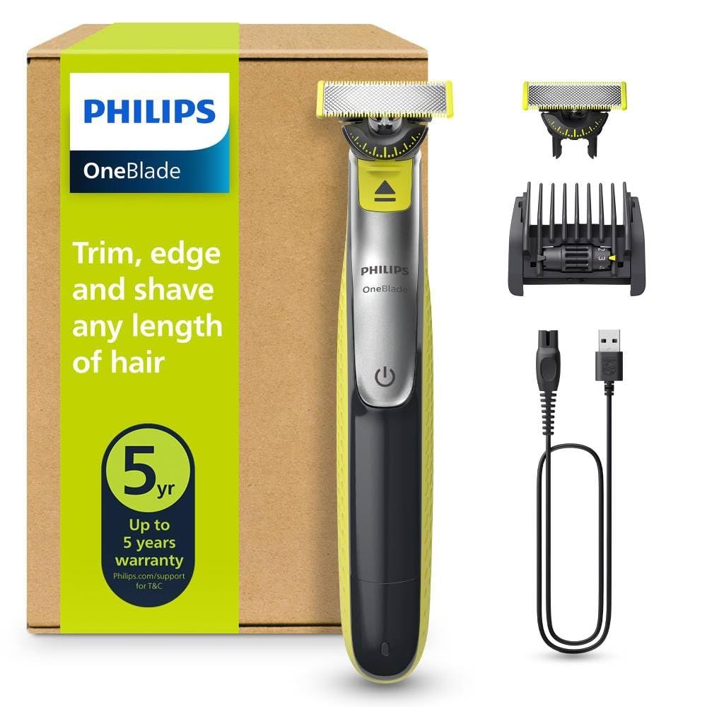 Philips OneBlade 360 - Maquinilla de Afeitar Híbrida, Barbero Eléctrico y Afeitadora