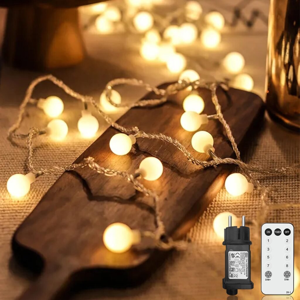 Liyade Guirnalda Luces, 15M 120LED de Cadena de Luces Para Exterior/Interior con Enchufe