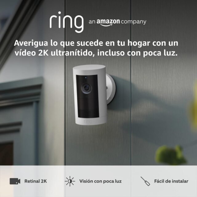Ring, Cámara exterior Plus con batería (Outdoor Camera Plus última generación)