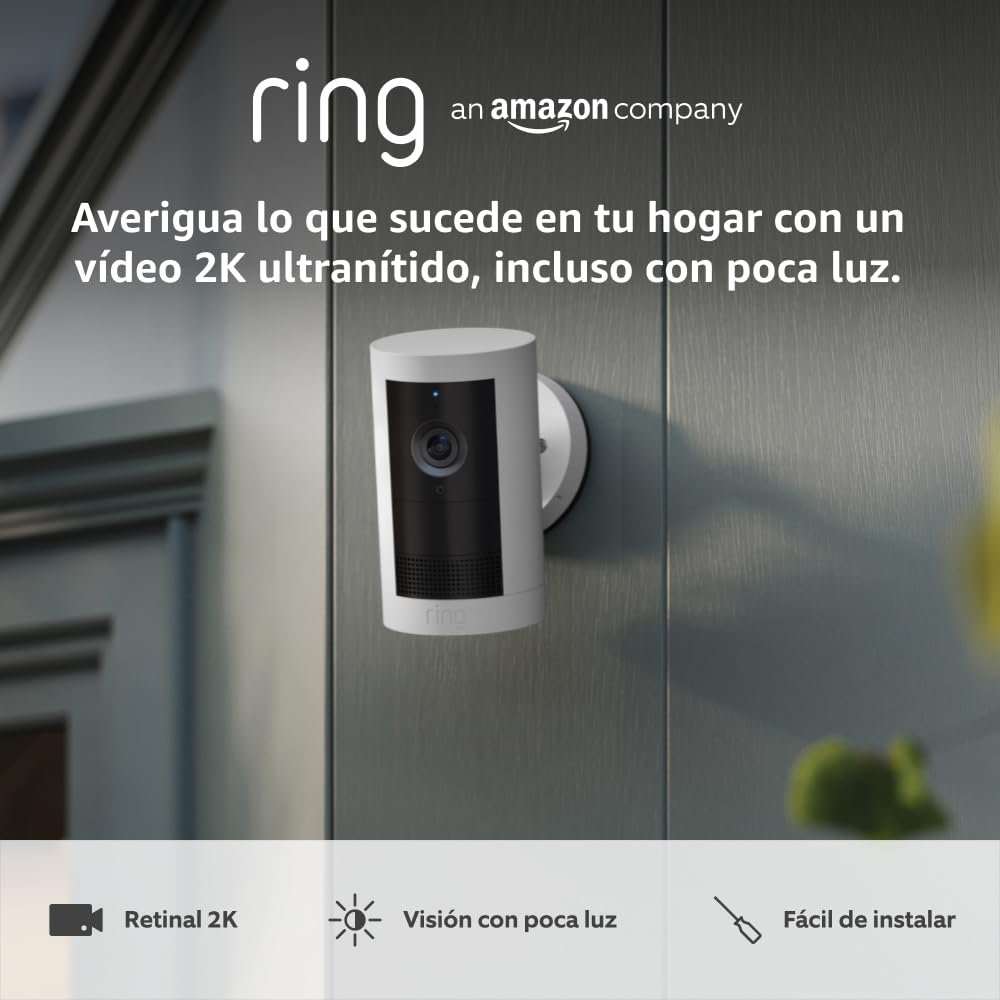 Ring, Cámara exterior Plus con batería (Outdoor Camera Plus última generación)