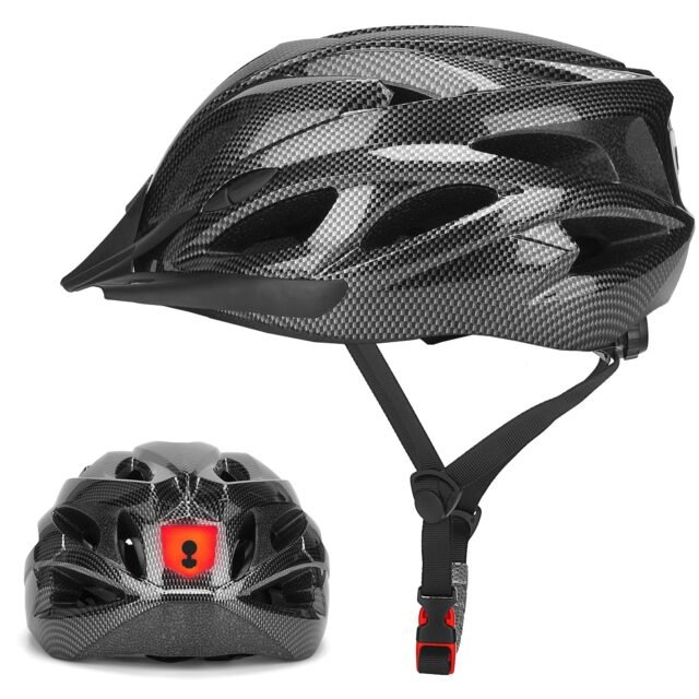 Casco de bicicleta para hombre y mujer, casco de ciclismo con luz para adultos, unisex
