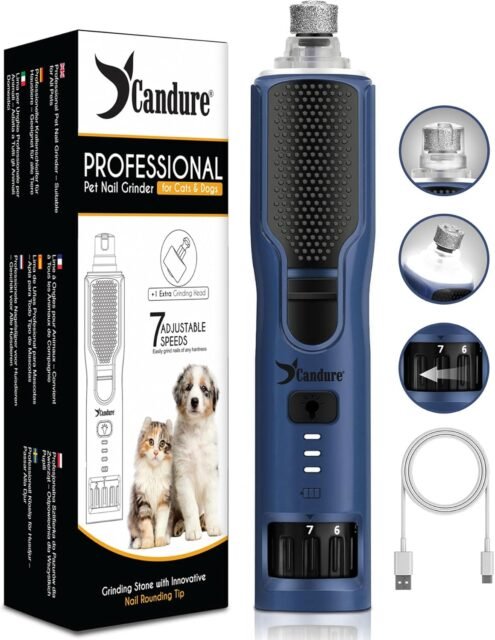 Candure Dog and Cat Nail Clippers with Safety Protector – Stainless Steel Professional