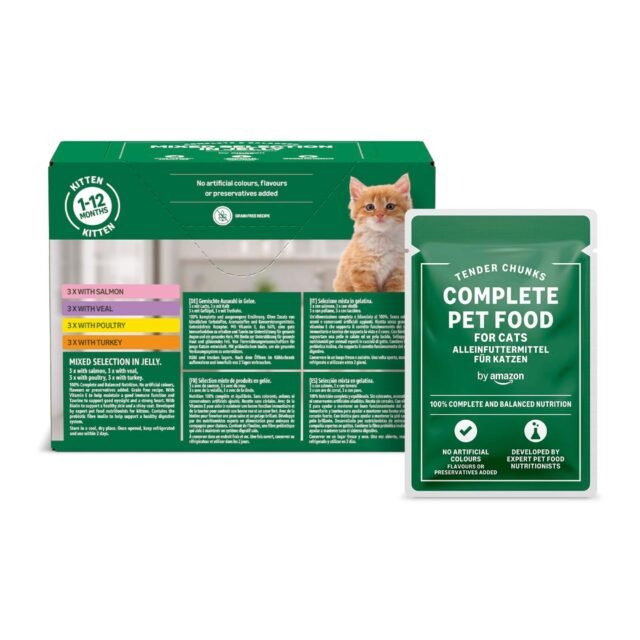 by Amazon Alimento Completo para Gatitos, Selección Mixta en gelatina