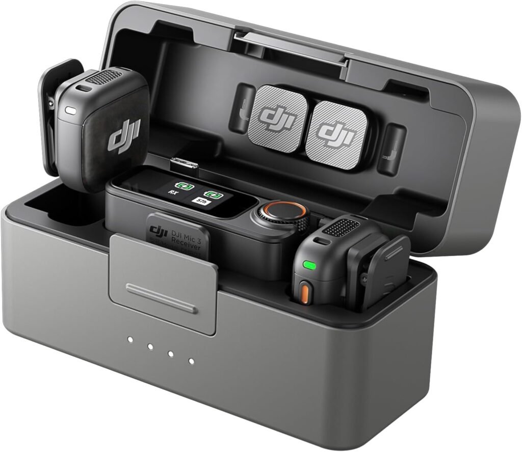DJI Mic 3 (2 TX + 1 RX + Estuche de Carga), micrófono inalámbrico
