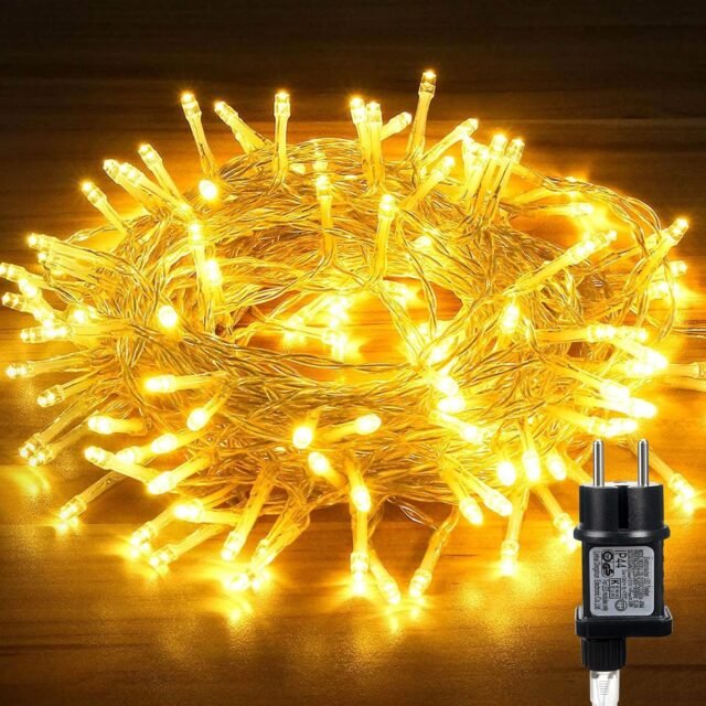 Hoteril Guirnalda luces Exterior,10M Navidad Led,Impermeable Luces Terraza