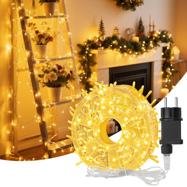 Hoteril Luces Navidad Exterior, 33M 300 LEDs Decoracion Navidad