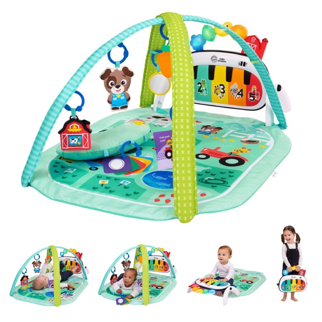 Baby Einstein Gimnasio Musical Kickin' Tunes Musical Meadow 4 en 1 - Manta de Actividades