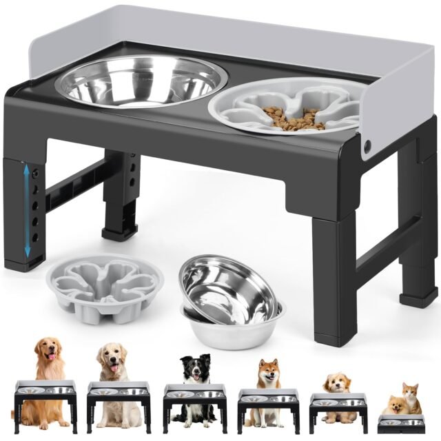 Zivacate Comedero Perro Elevado de 6 Alturas Ajustables y Reclinable