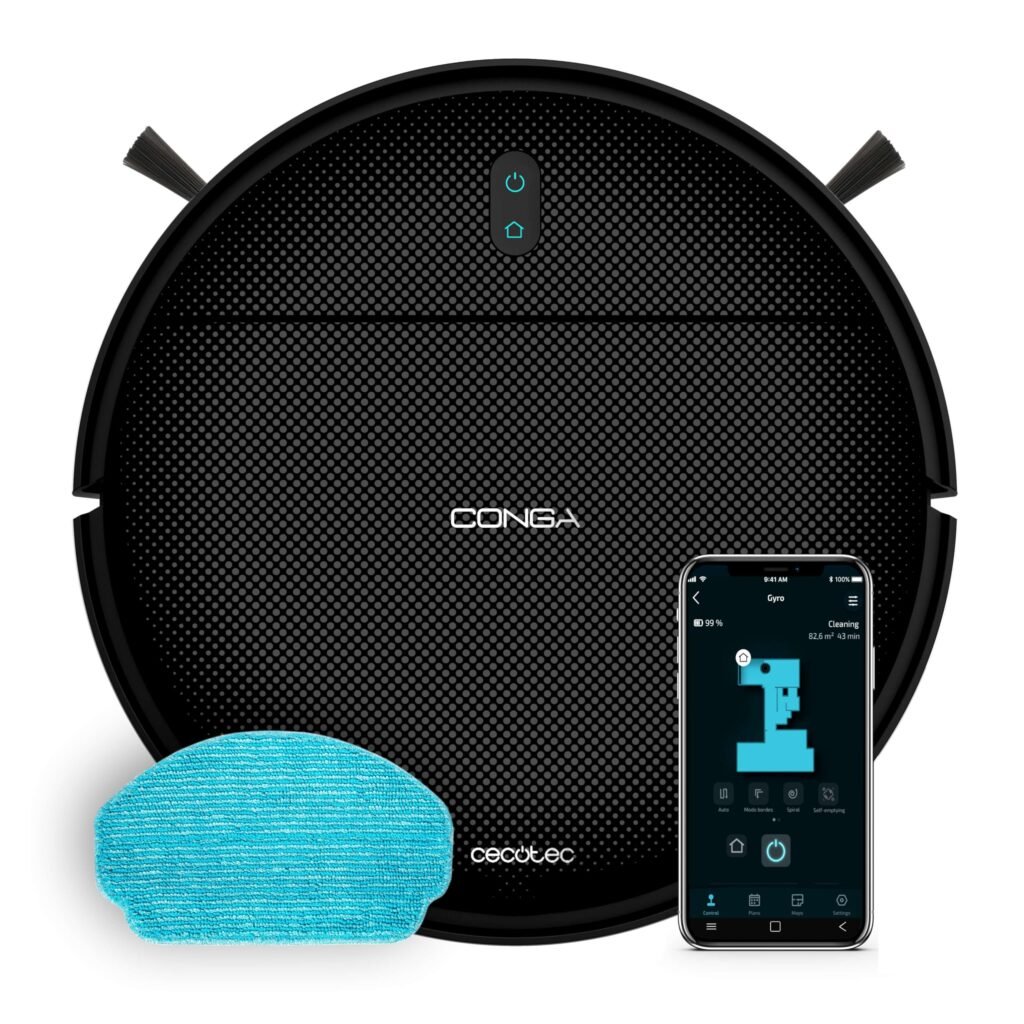 Cecotec Robot Aspirador Navegación Giroscópica Conga M10 Advance Aqua Pro
