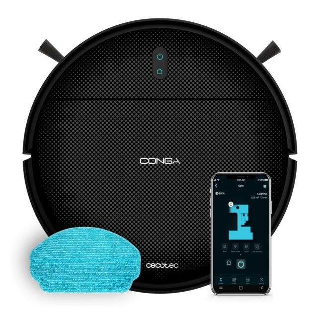 Cecotec Robot Aspirador Navegación Giroscópica Conga M10 Advance Aqua Pro