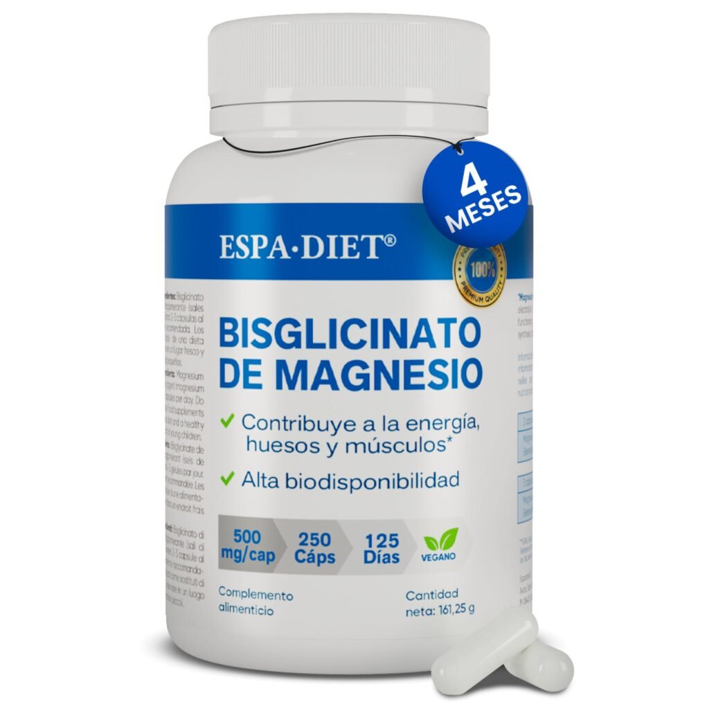 Bisglicinato de Magnesio puro - Alta biodisponibilidad y efecto rápido - Sueño Reparador