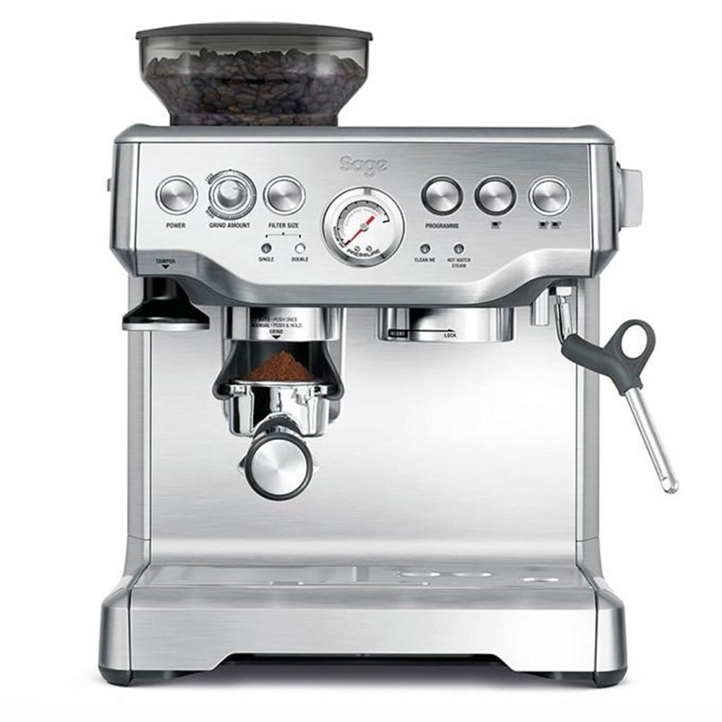 Sage Barista Express, Cafetera con Molinillo, Acero Inoxidable Cepillado