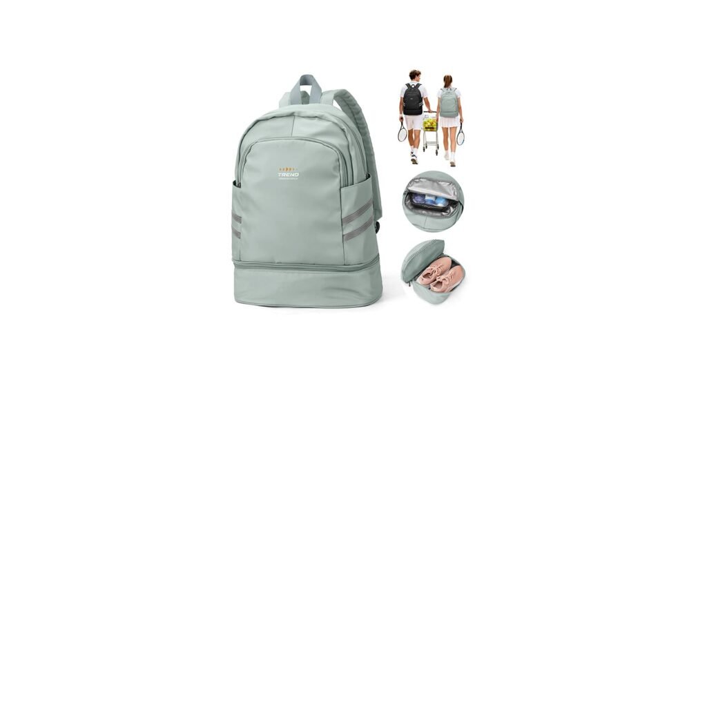 SZLX Mochila Deporte con Compartimento para Zapatos Mochila de Gimnasio Mujer Hombre