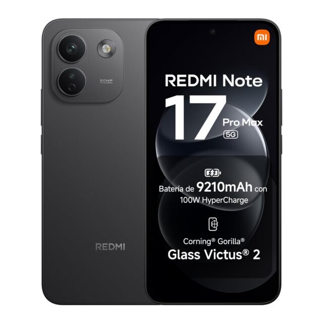 REDMI Note 17 Pro MAX 5G, Smartphone 8+256GB, Negro, batería de 9210mAh