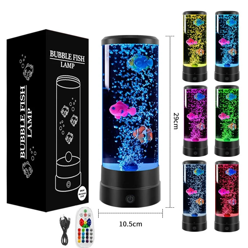 Lámpara LED para peces con control remoto y cambio de color
