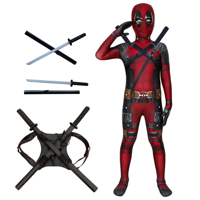 Disfraz Deadpool de alta calidad con espada