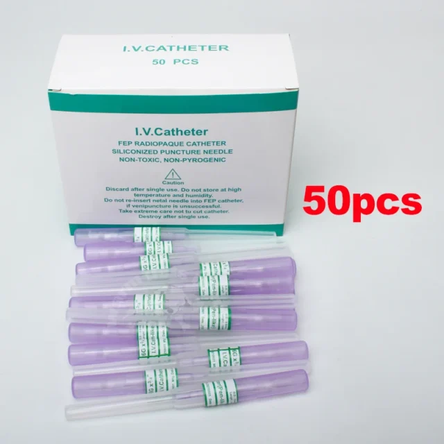 Pack 50 cánulas IV tipo rotulador 20G-26G para veterinaria