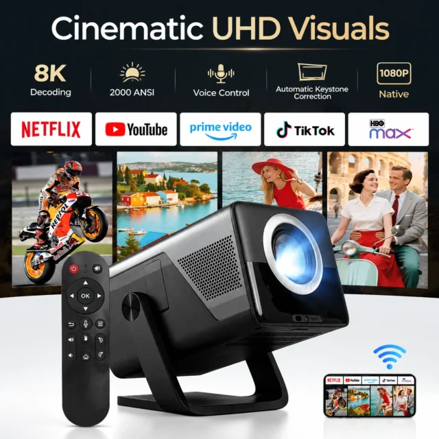 Proyector Lyncast X7 con enfoque automático