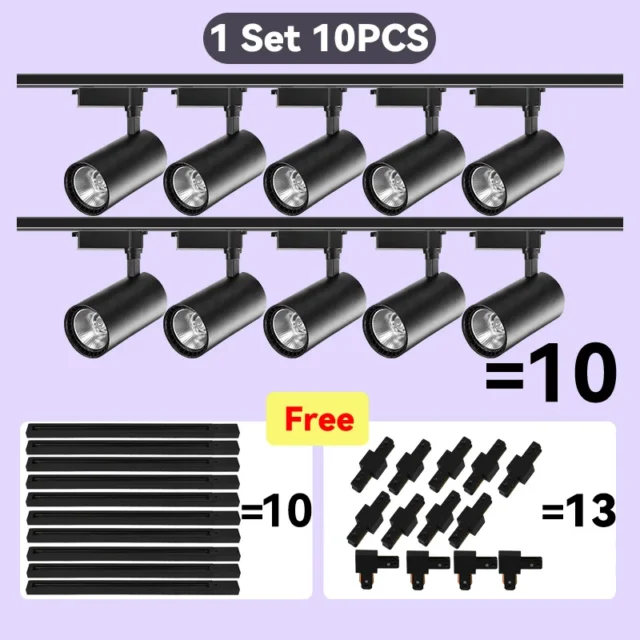 Juego de luces LED para riel 220V, lámparas de techo