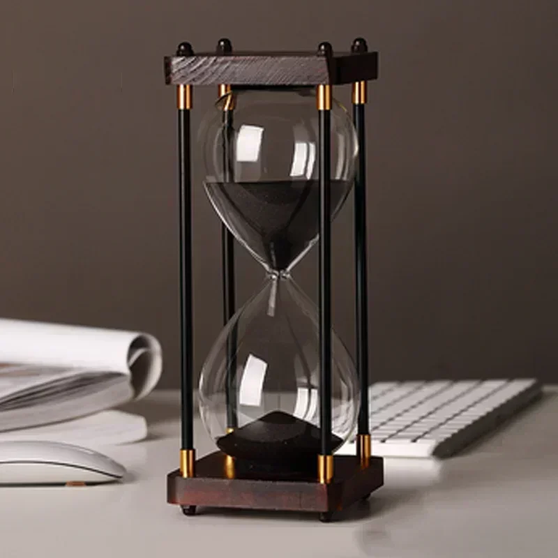 Reloj de arena retro con opciones de 15/30/45/60 minutos