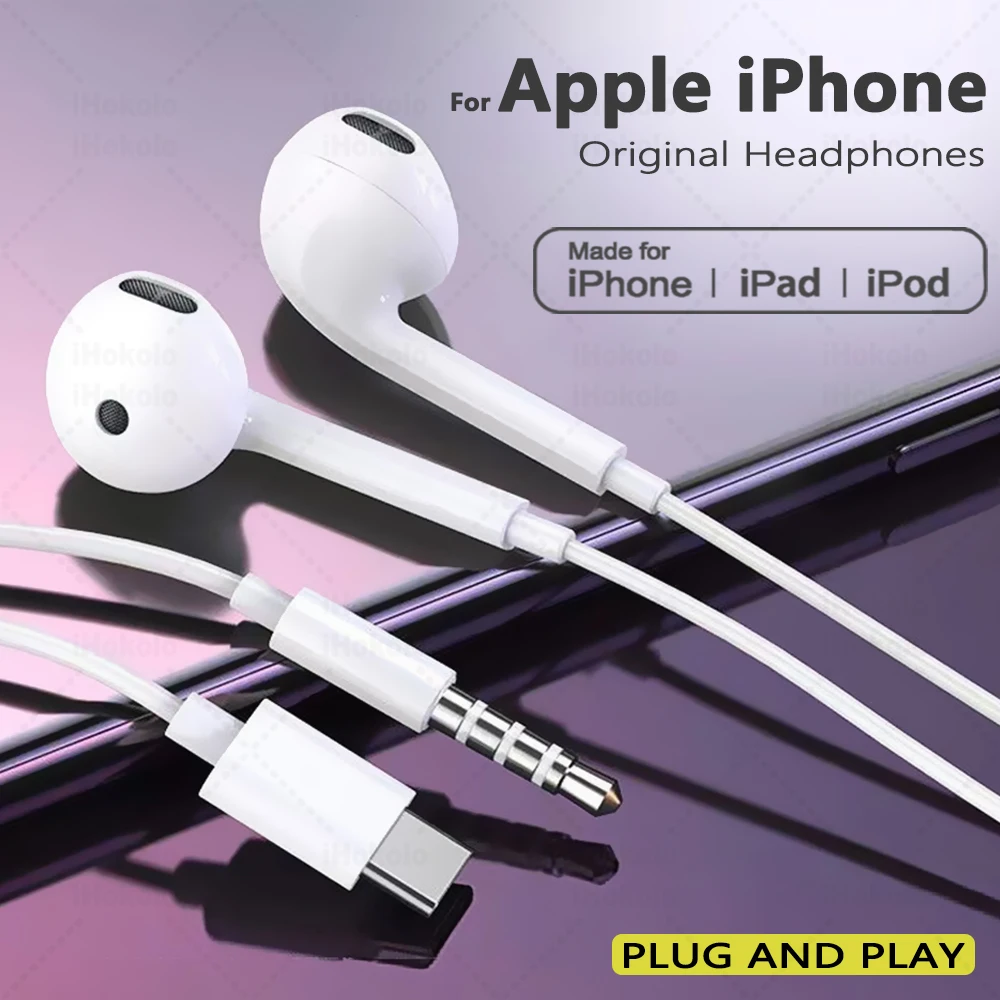 Audífonos con cable USB-C para iPhone (con micrófono)