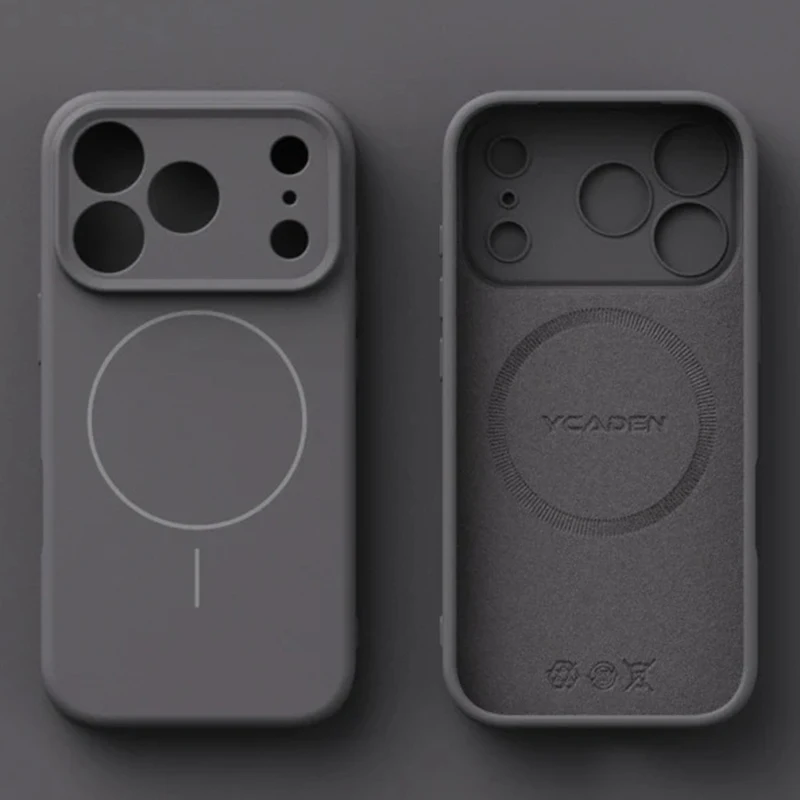 Funda magnética de silicona líquida compatible con MagSafe