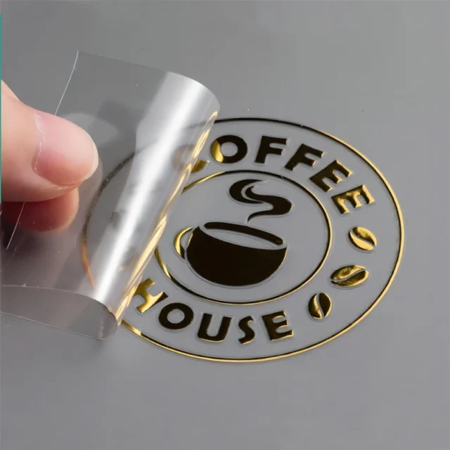 100 Uds. Pegatina de transferencia personalizada 3D (dorado/plateado)