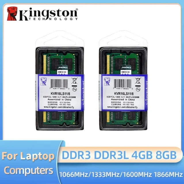 Kit 2 uds Kingston RAM portátil DDR3/DDR3L SO-DIMM