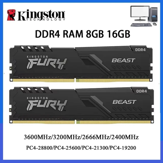 Kingston BEAST DDR4 RAM para PC de sobremesa 4/8/16GB